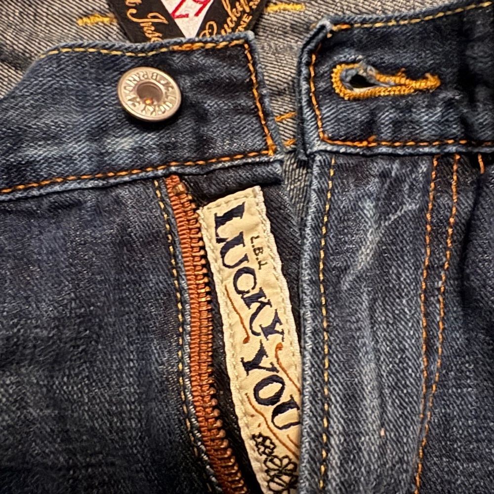 Lucky Brand Women's Navy Jeans (Bootcut?) - Picture 3 of 5